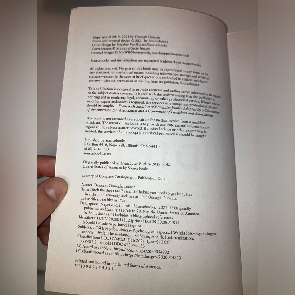 Weight Loss Motivation Book: Ditch the Diet by Oonagh Duncan, EUC - Picture 3 of 5